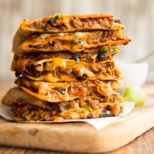 Beef Quesadilla with Soda Can
