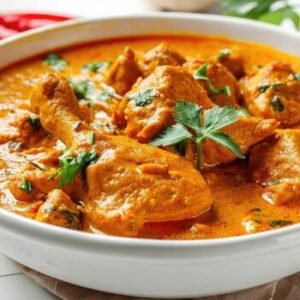 Chicken Curry With Plain Rice
