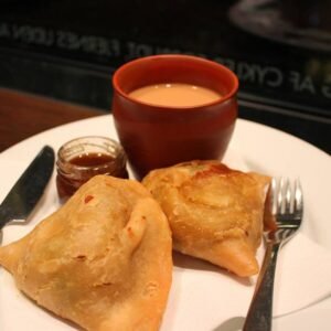 Hot Coffee With 2 Samosa