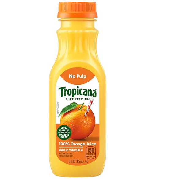 Tropicana Orange Juice No Pulp Calcium